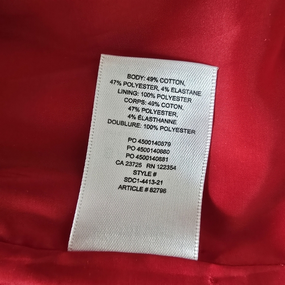 BABATON Red Double-Breasted Women's Blazer Size M - Picture 9 of 11